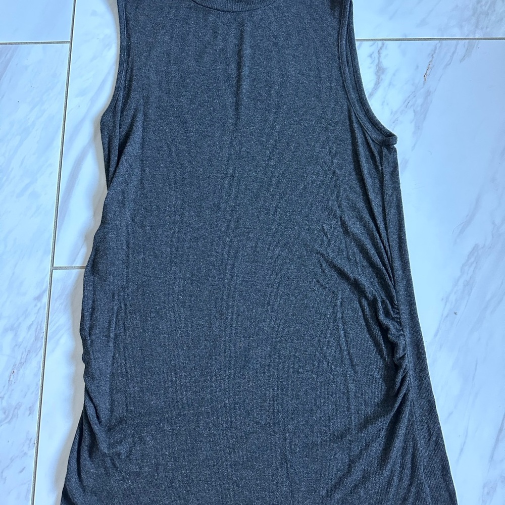 Sleeveless Charcoal Gray Top
